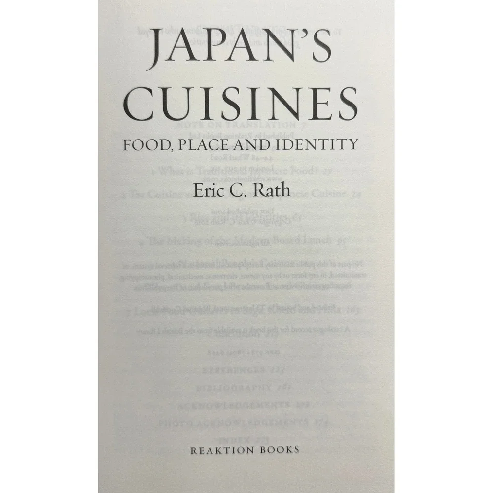 Japan's Cuisines Food Place and Identity Eric C Rath Hardcover Reaktion Books